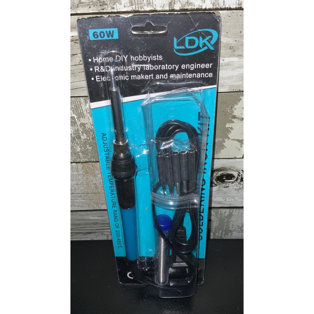 LDK 60W Adjustable Temperature Soldering Iron Kit Electric‎ Blue